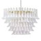 Large Italian Oval Suspension Chandelier in White Murano Glass, 1990s 1