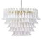 Large Italian Oval Suspension Chandelier in White Murano Glass, 1990s, Image 1