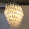 Large Italian Oval Suspension Chandelier in White Murano Glass, 1990s 6