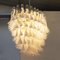 Large Italian Oval Suspension Chandelier in White Murano Glass, 1990s, Image 6
