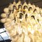 Lámpara de araña italiana grande ovalada de cristal de Murano blanco, años 90, Imagen 11
