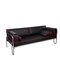 Bauhaus Sofa aus rotem und schwarzem Stoff 1
