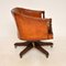 Georgian Leather Swivel Desk Chair, 1950s 4