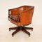 Georgian Leather Swivel Desk Chair, 1950s 5