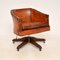 Georgian Leather Swivel Desk Chair, 1950s 2