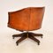 Georgian Leather Swivel Desk Chair, 1950s 6