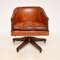 Georgian Leather Swivel Desk Chair, 1950s 1