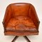 Georgian Leather Swivel Desk Chair, 1950s 3