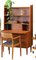 Danish Teak Bookcase with Storage and Writing Board from Brdr. Larsen, 1960s 5