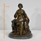 La Femme au Chien, Late 19th Century, Bronze 19