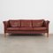 Danish Brown Leather Sofa, 1960s 1