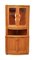 Illuminated Teak Corner Cabinet with Glass Doors from Dyrlund, 1970s, Set of 2 1