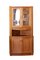 Illuminated Teak Corner Cabinet with Glass Doors from Dyrlund, 1970s, Set of 2 3