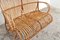 Vintage Rattan 2-Seat Sofa Bench, 1960s 9