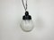 Industrial Bakelite Pendant Light with Frosted Glass, 1970s 2