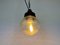 Industrial Bakelite Pendant Light with Frosted Glass, 1970s 10