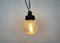 Industrial Bakelite Pendant Light with Frosted Glass, 1970s 9