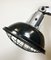 Lámpara de pared francesa industrial de esmalte negro, años 60, Imagen 6