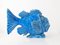 Pesce Scorfano Sculpture in Blue Glaze by Guido Cacciapuoti, Italy, 1930s 5