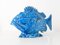 Pesce Scorfano Sculpture in Blue Glaze by Guido Cacciapuoti, Italy, 1930s 3