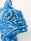 Pesce Scorfano Sculpture in Blue Glaze by Guido Cacciapuoti, Italy, 1930s 8