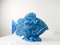 Pesce Scorfano Skulptur mit Blauer Glasur von Guido Cacciapuoti, Italien, 1930er 2