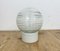 Vintage White Porcelain Ceiling Light with Ribbed Glass, 1970s 2