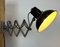 Industrial Black Enamel Scissor Wall Lamp, 1950s, Image 15