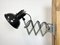 Industrial Black Enamel Scissor Wall Lamp, 1950s, Image 6