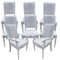 Mediterranean Dining Table and Chairs, Set of 10 7