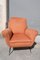 Vintage Armchairs in Orange by Gigi Radice for Minotti Velluto, 1950, Set of 2 7