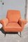 Vintage Armchairs in Orange by Gigi Radice for Minotti Velluto, 1950, Set of 2 6