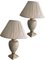 Table Lamps on Ceramic with Shades, Set of 2 1