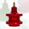 Vintage Crimson Glass Pendant Light, 1970s 1