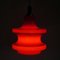 Lampe à Suspension Vintage Crimson en Verre, 1970s 9