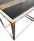 Consoles in Brushed Steel, Brass and Ebony, 1970s, Set of 2 10