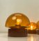 Mushroom Wall Lamps in Dark Amber Glass, 1960s Set of 3 10
