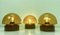 Mushroom Wall Lamps in Dark Amber Glass, 1960s Set of 3 4