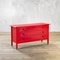 Vintage Red Chest of Drawers in Wood and Brass by Carlo De Carli for Luigi Sormani, 1963, Image 1