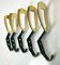 Vintage Regency Style Coat Wall Hooks, 1970s, Set of 5, Image 4