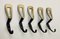 Vintage Regency Style Coat Wall Hooks, 1970s, Set of 5, Image 1