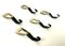 Vintage Regency Style Coat Wall Hooks, 1970s, Set of 5, Image 2