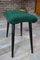 Vintage Stool in Wood and Fabric, 1960s, Image 4