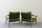 Grüne Mid-Century Stühle, 1960er, 2er Set 4
