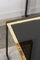 Nesting Tables in Black with Gold-Plated Metal Foot, 1970s, Set of 3, Image 8
