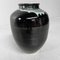 Schwarz glasierte Shigaraki Vase aus der Taishō Periode, Japan, 1890er 1