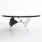 Vintage Aluminium and Glass Coffee Propeller Table attributed to Knut Hesterberg for Ronald Schmitt, 1960s 2