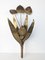 Floral Wall Light with Brass Leaves, 1960 1