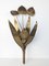 Floral Wall Light with Brass Leaves, 1960, Image 1