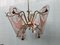 Vintage Brass Chandelier with Decorated Glass Lampshades, Italy, 1950s, Image 17